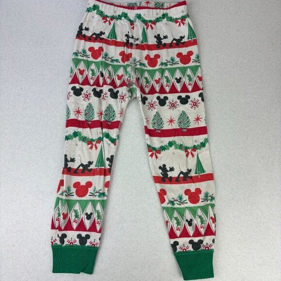 Hanna Andersson x Christmas Mickey Mouse Fair Isle Long John Pajamas 3 - Picture 7 of 9